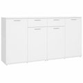 Neltrava wooden sideboard with multiple doors and drawers, 160 cm wide, 75 cm tall, perfect for kitchen or living room storage.