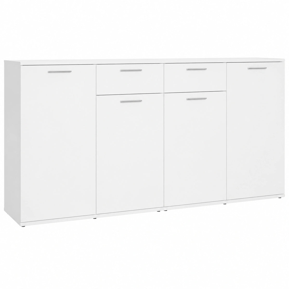 Neltrava wooden sideboard with multiple doors and drawers, 160 cm wide, 75 cm tall, perfect for kitchen or living room storage.