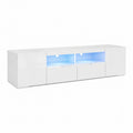 Neltrava TV-Schrank with LED lighting, drawers, suitable for living room and bedroom, modern furniture for home decor.