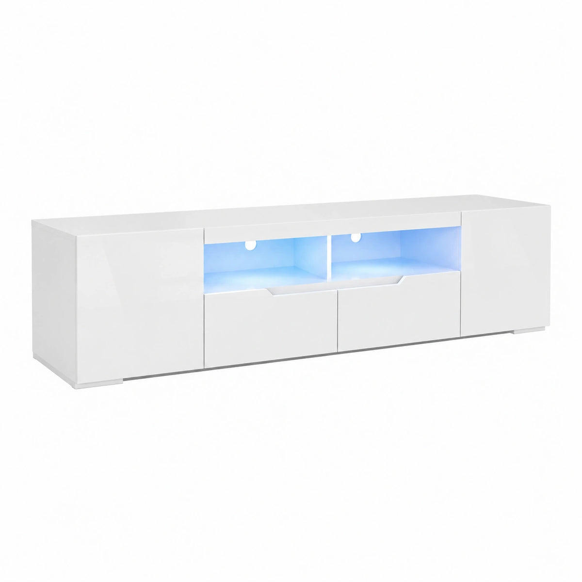Neltrava TV-Schrank with LED lighting, drawers, suitable for living room and bedroom, modern furniture for home decor.