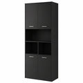 Neltrava black bathroom cabinet with sleek design, ideal for bathroom storage and organization in modern homes.