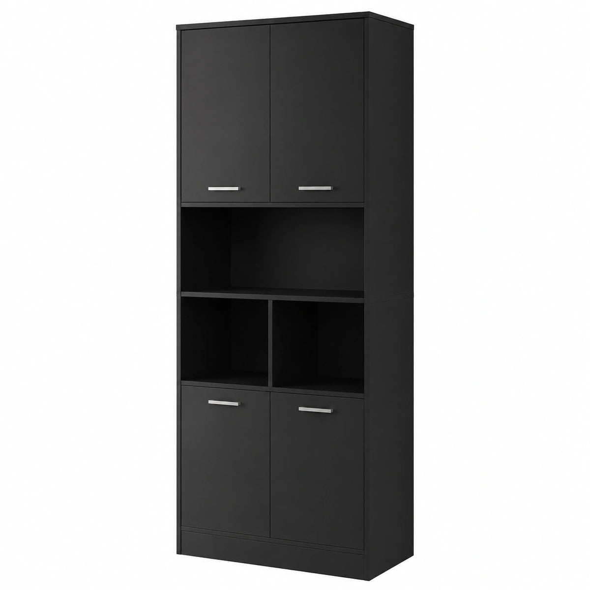 Neltrava black bathroom cabinet with sleek design, ideal for bathroom storage and organization in modern homes.