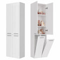 Neltrava bathroom cabinet with drawers, modern bathroom storage furniture, made of wood, placed in a stylish bathroom setting