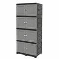 Neltrava multi-purpose storage cabinet in beige with four doors and metal handles, ideal for home or workshop organization.