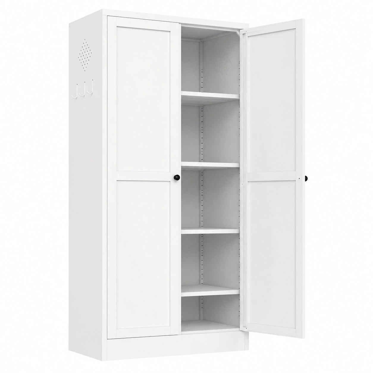 Neltrava metal storage cabinet, 155x70x35cm, with adjustable shelves for kitchen, living room, or hallway organization.