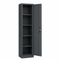 Anthrazit metallischer Aktenschrank, 185 cm hoch, für Büro- und Haushaltorganisation, von neltrava