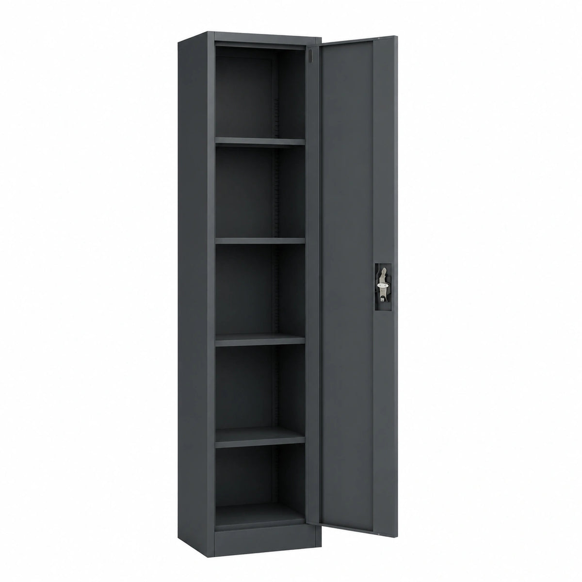 Anthrazit metallischer Aktenschrank, 185 cm hoch, für Büro- und Haushaltorganisation, von neltrava