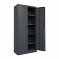 Neltrava anthracite office filing cabinet with shelves, ideal for organizing documents in kitchen, home, or office spaces.