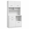 Neltrava kitchen cabinet with drawers, 80x35x180 cm, ideal for dining room and kitchen storage, modern wooden furniture