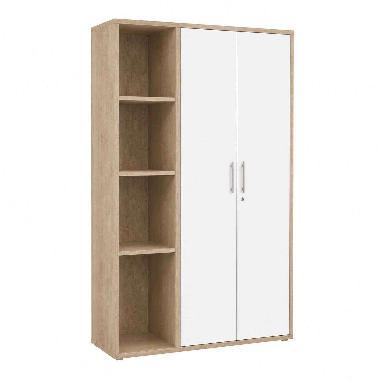 Neltrava oak office filing cabinet with storage space, ideal for organization in home or office settings.