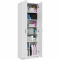 Neltrava shoe cabinet with multiple doors and shelves, 59x180x37 cm, ideal for bedroom and hallway storage.
