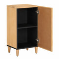 Brown solid wood storage furniture from neltrava, 40x33.5x75 cm, ideal for kitchen, household, and organization.