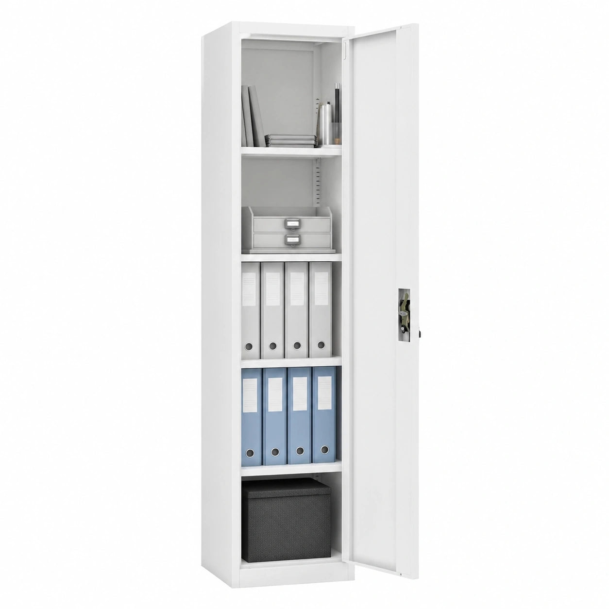 Metal filing cabinet from neltrava, 185 cm tall, suitable for kitchen, household, and living room storage.