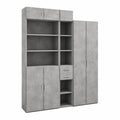 Neltrava highboard in betongrau with storage, modern wood-effect finish, suitable for kitchen, living room, or hallway.