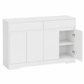 Neltrava 140 cm sideboard with drawers and multiple doors, modern kitchen and living room storage furniture.