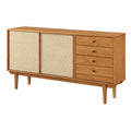Neltrava rattan sideboard, 175 cm with drawers, stylish storage unit for living room and home decor.