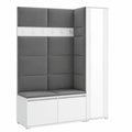 Neltrava wardrobe closet with 145cm height, storage space, suitable for hallway, kitchen, and home organization.