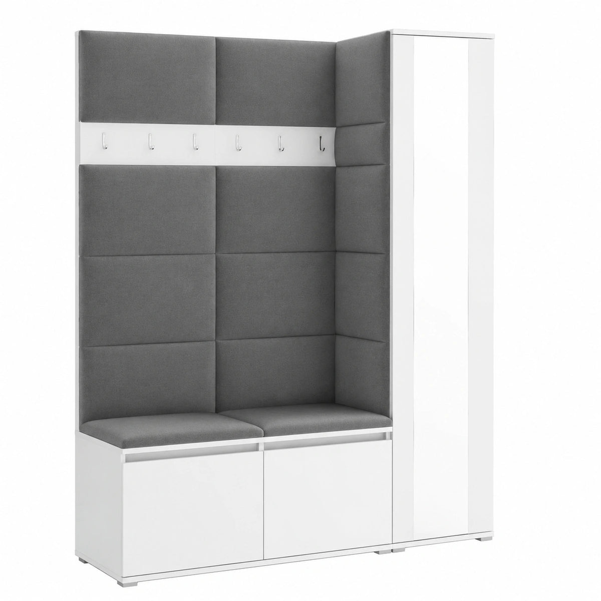 Neltrava wardrobe closet with 145cm height, storage space, suitable for hallway, kitchen, and home organization.