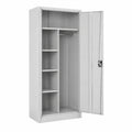 Neltrava gray office cabinet with shelves, measuring 180×80×40 cm, suitable for kitchen, household, and living room storage.